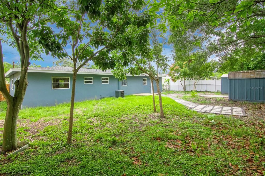 Fully fenced yard