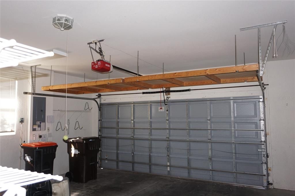 2 car garage w/extra storage space