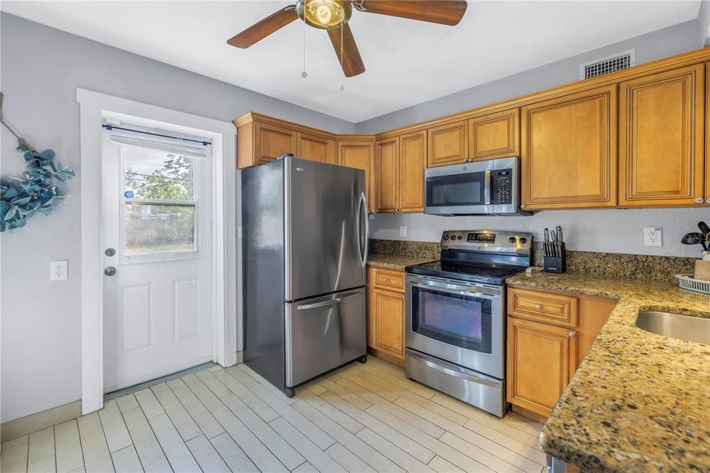 Updated kitchen with granite counters