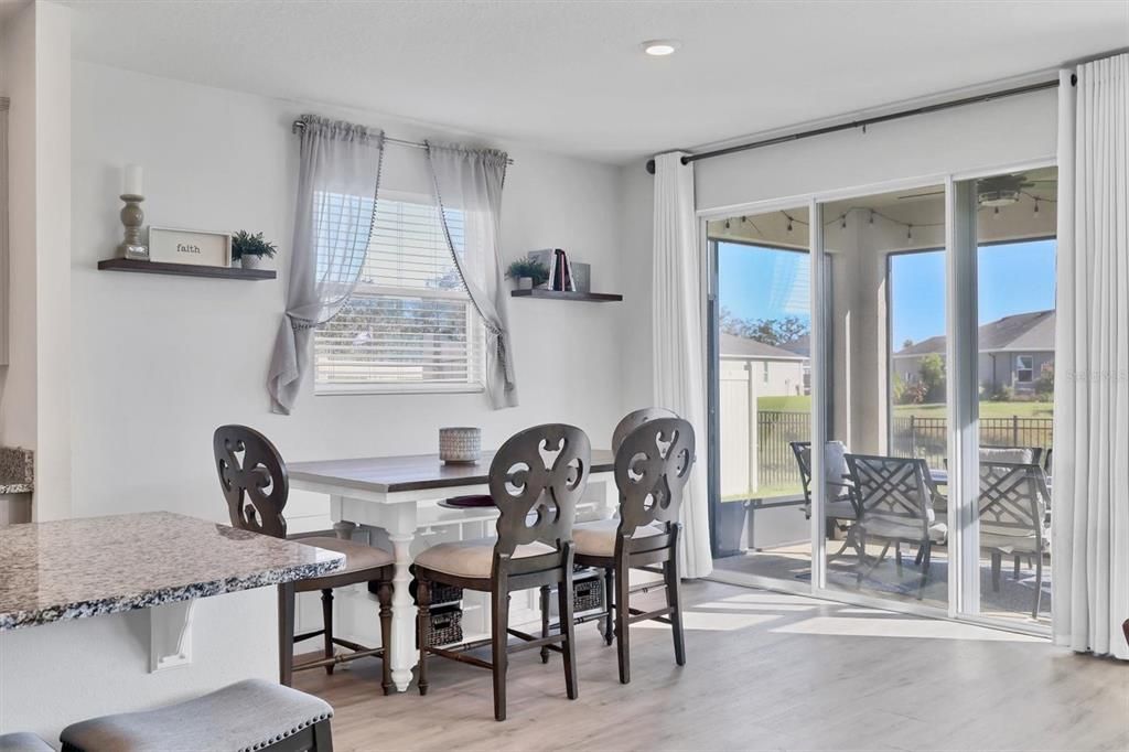 Dining area with custom built-ins