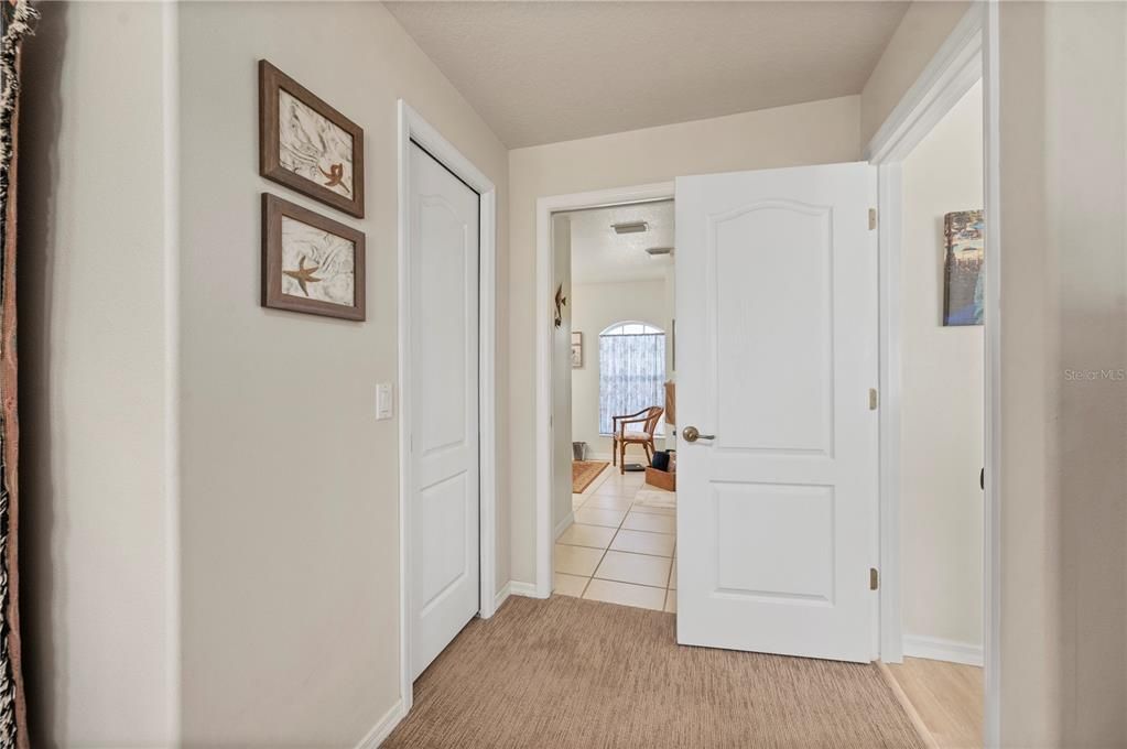 Entry to master bath and walk-in closet