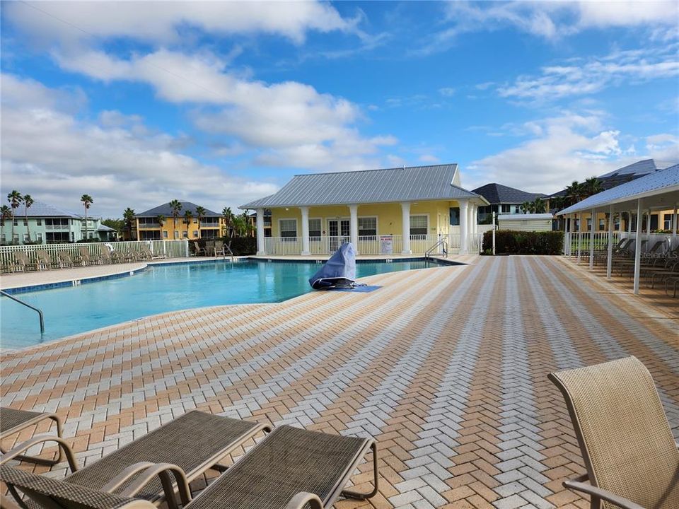 pool deck and fitness center