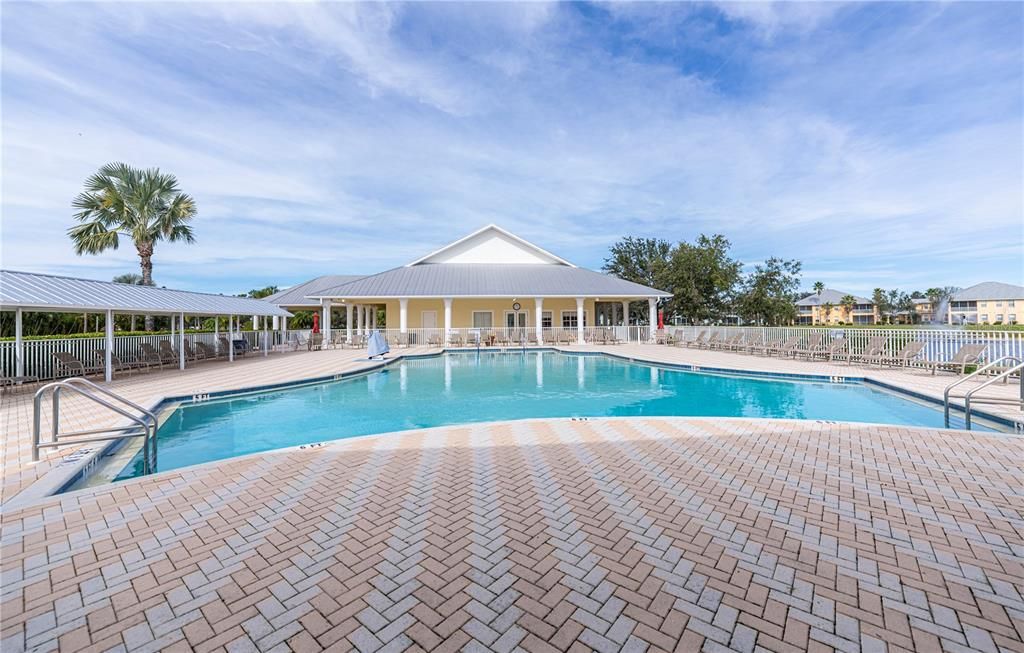 inviting, heated pool