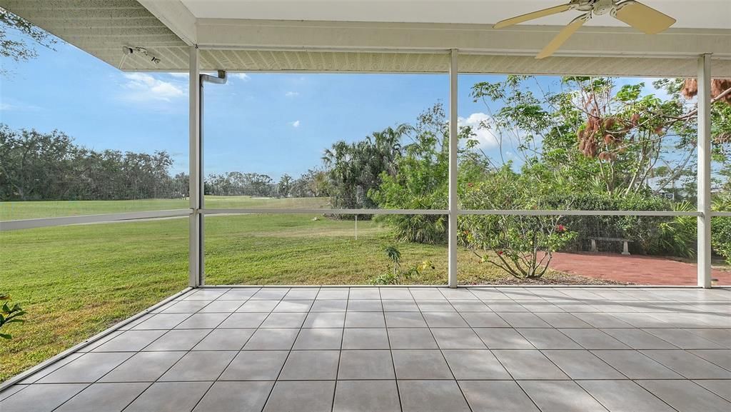 Oversized screened in lanai.