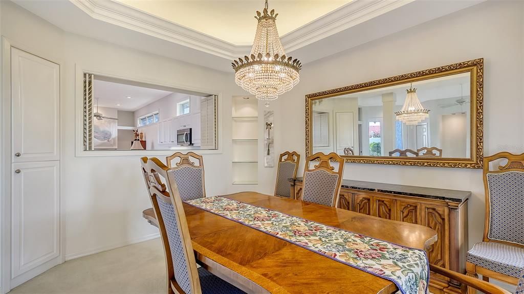 Dining room with pass-through to the kitchen