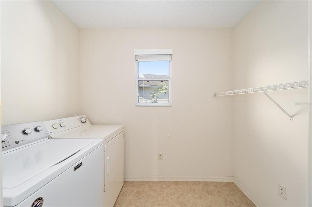 An inside laundry room is a bonus in a villa.