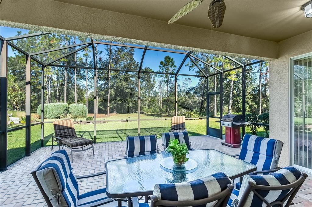 Lanai with overlooking  theback yard