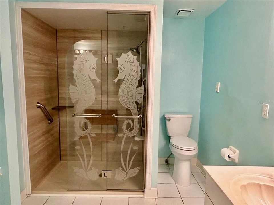 Walk In Shower w/Beautiful Doors