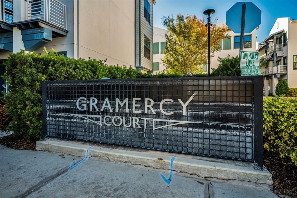 ENTRANCE TO GRAMERCY PARK TOWNHOUSE COMMUNITY