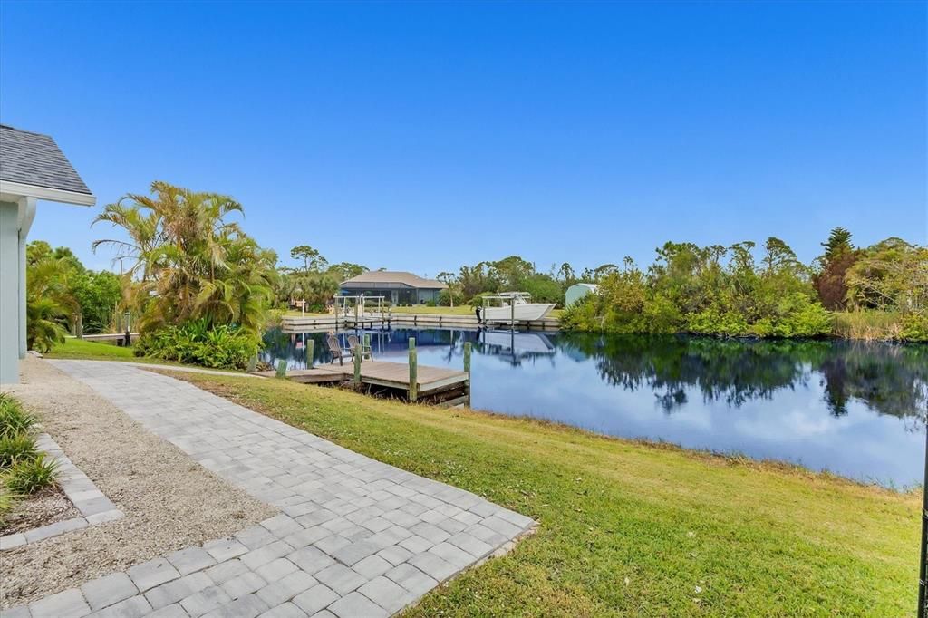 Stroll Down the Charming Paver Sidewalk to the Dry Dock