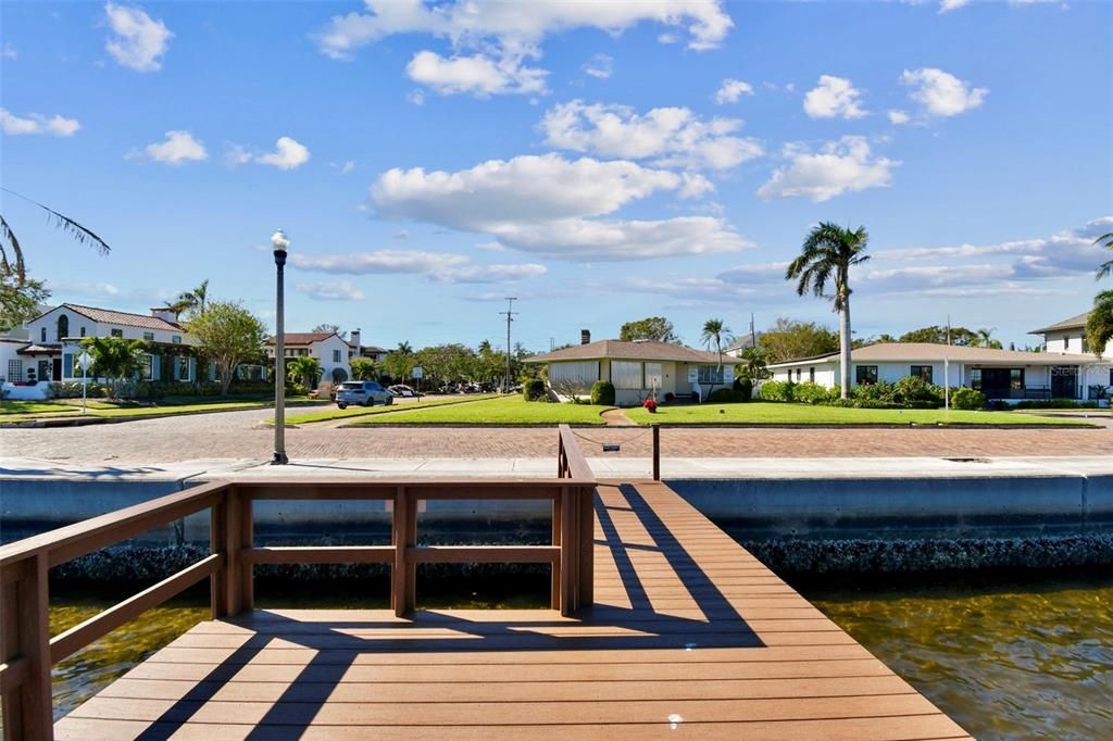 View West from the dock