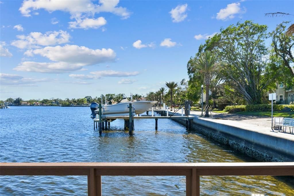 View South on Coffee Pot Blvd from your private dock.