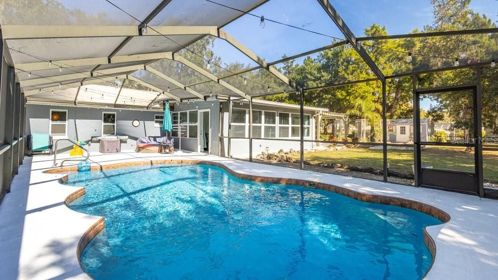 Screened pool just off the family room