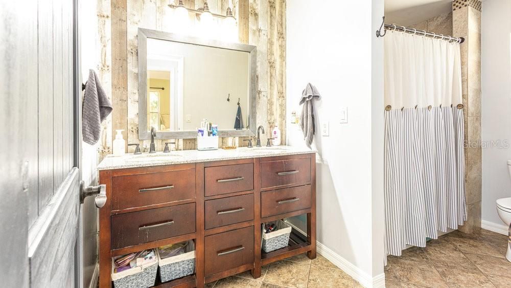 Guest Bathroom complete with a spa tub!