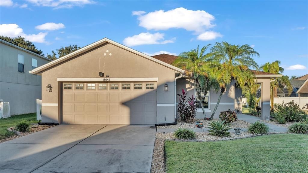 Front of home garage