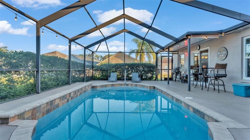 Large lanai and pool