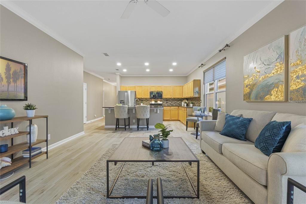 View of the Kitchen & Dinette areas from Family Room