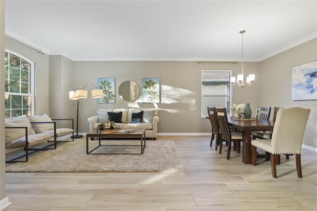 View of the Living/Dining Room combo