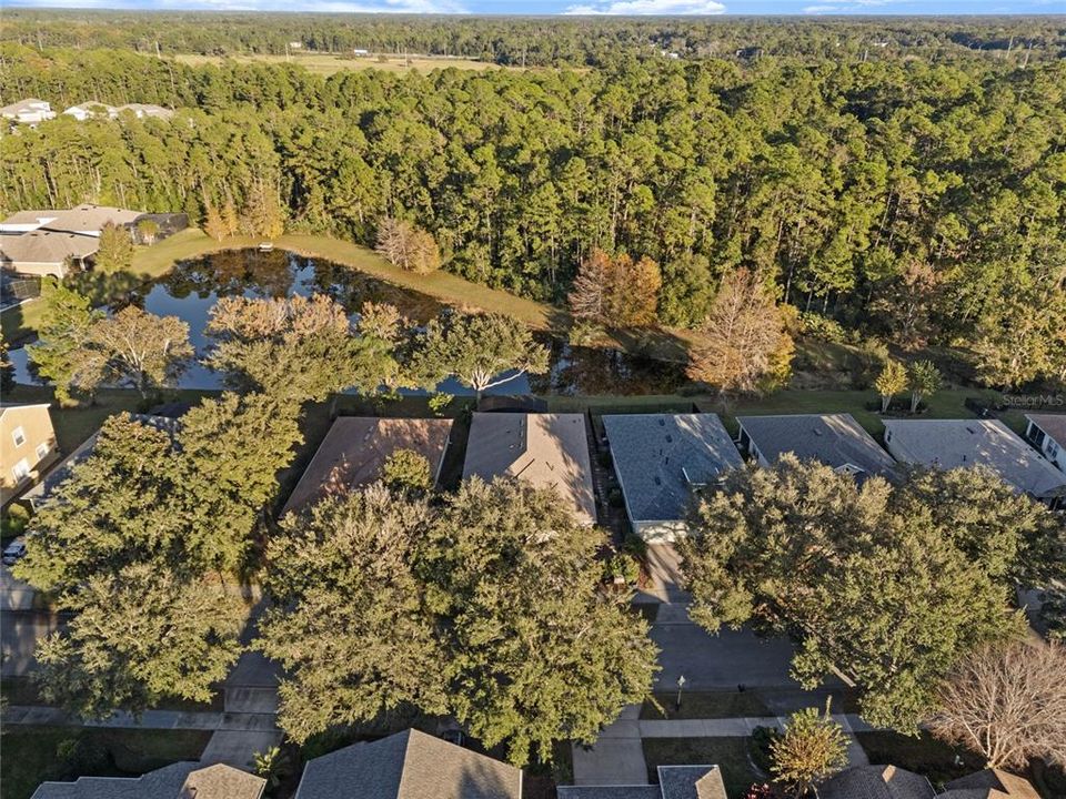 Aerial view from the front of the home