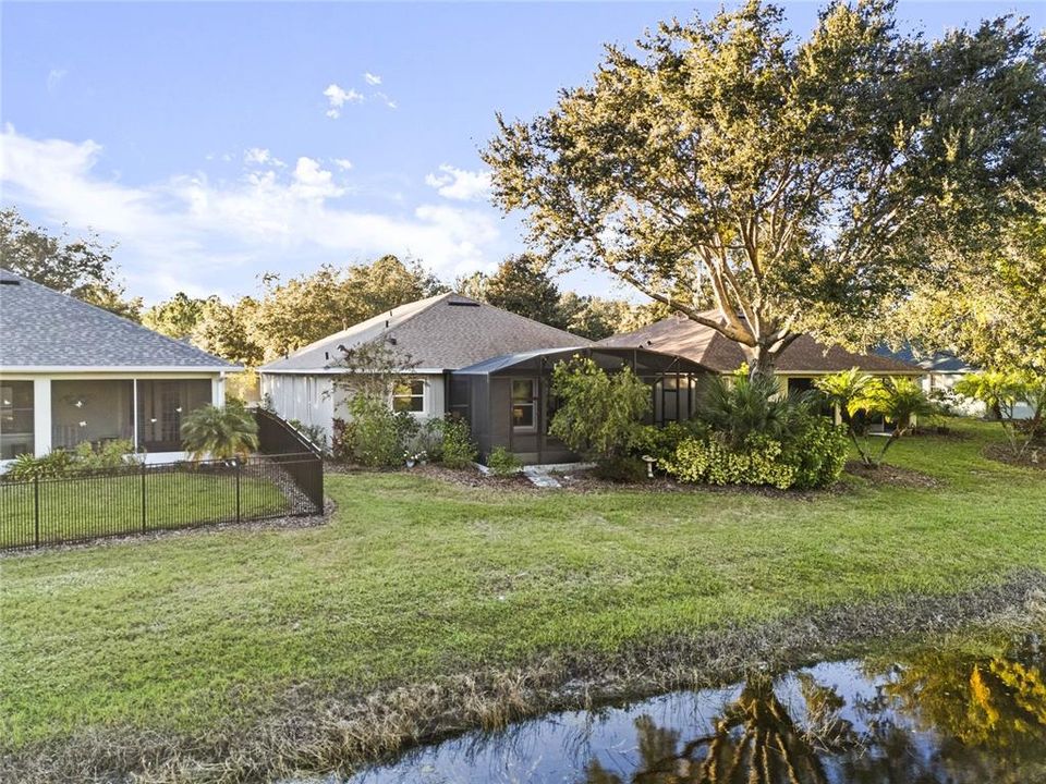 Aerial view of the rear of the home