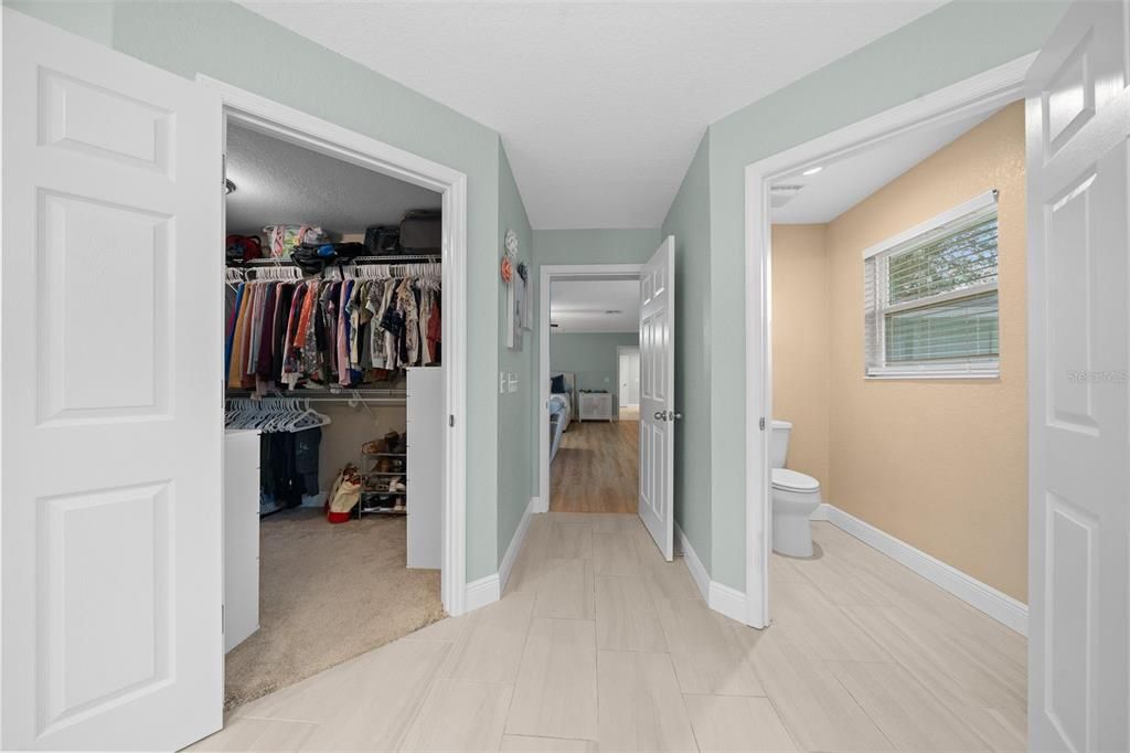 Primary Bath & Walk in Closet