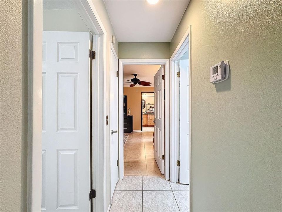 Hallway to the bedrooms and bathroom