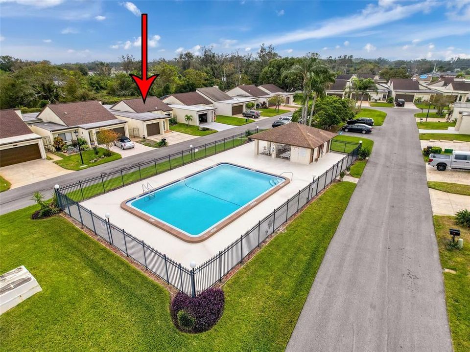 Pool Location right across from the property