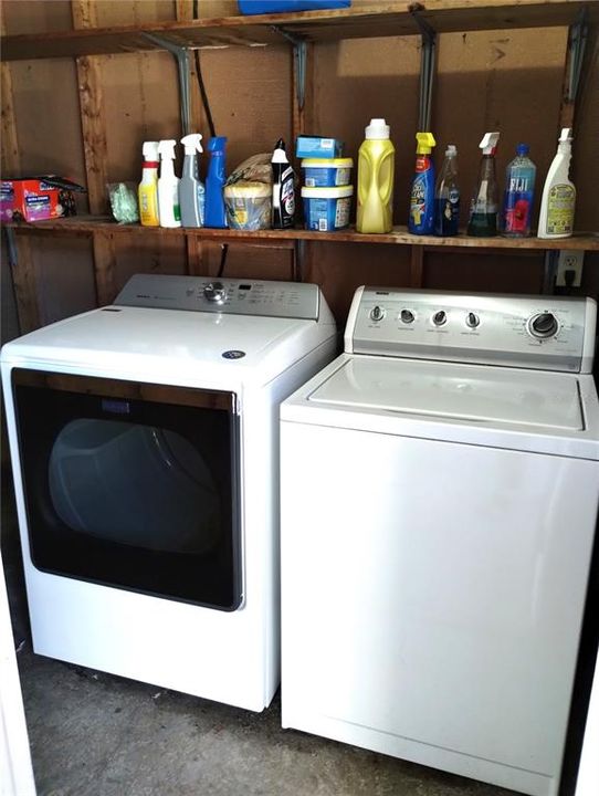 Carport has utility room and includes WASHER & DRYER!