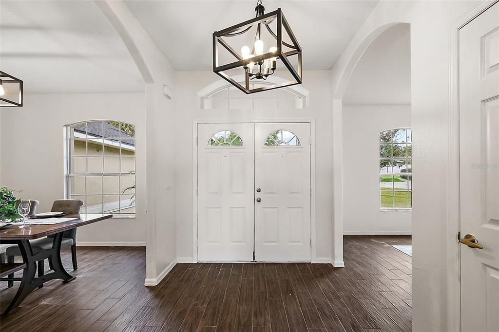 Foyer features double door entry.