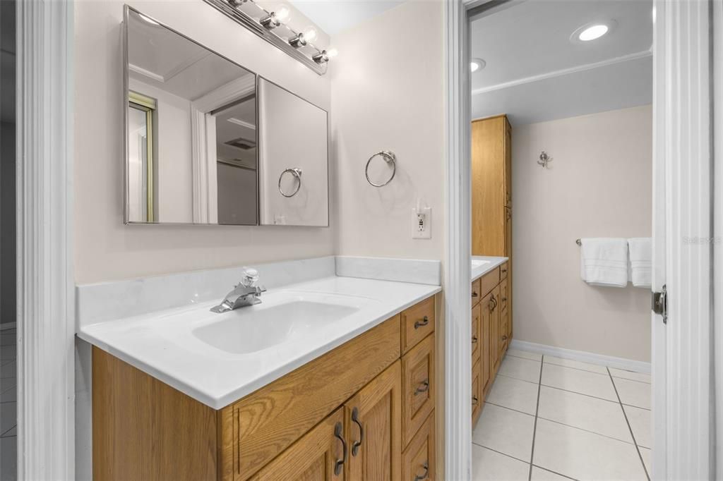 Primary Bathroom With Two Sink Vanities