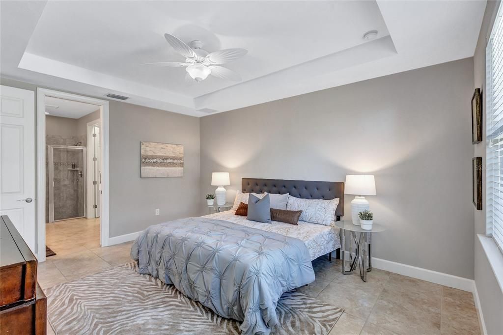 Tray Ceiling in Primary Bedroom