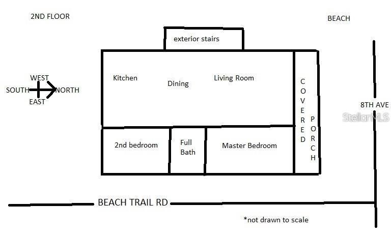 1st floor floorplan    *not drawn to scale