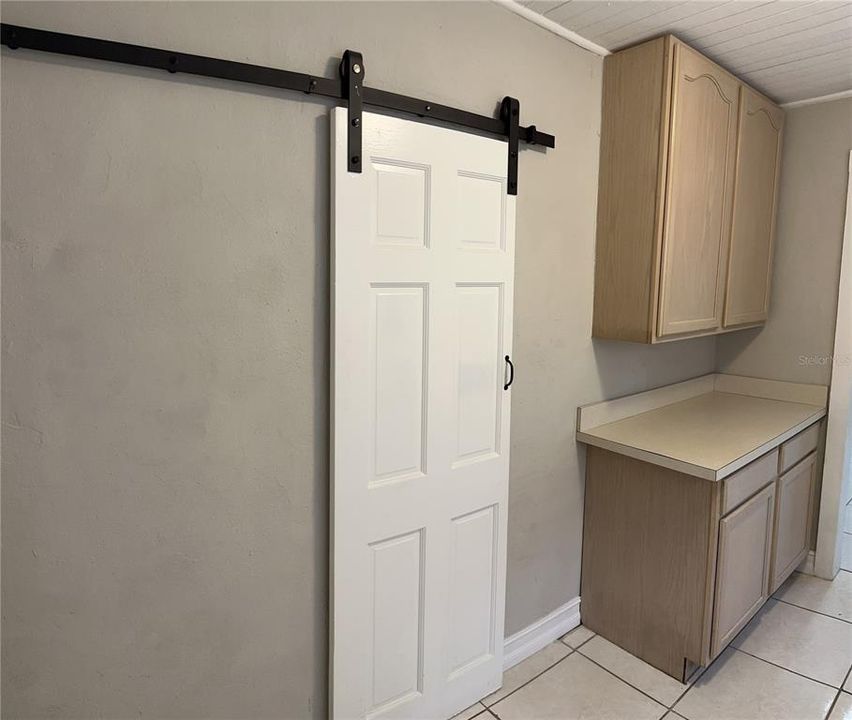 Barn door pantry