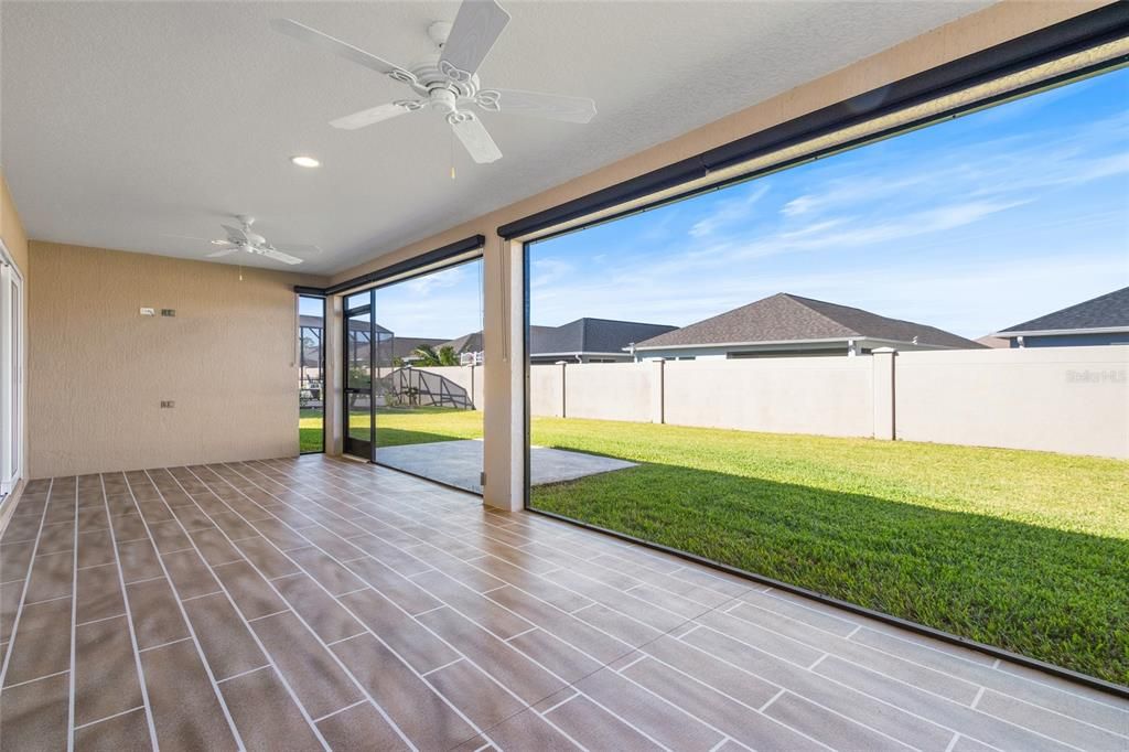 Lanai with painted and sealed flooring