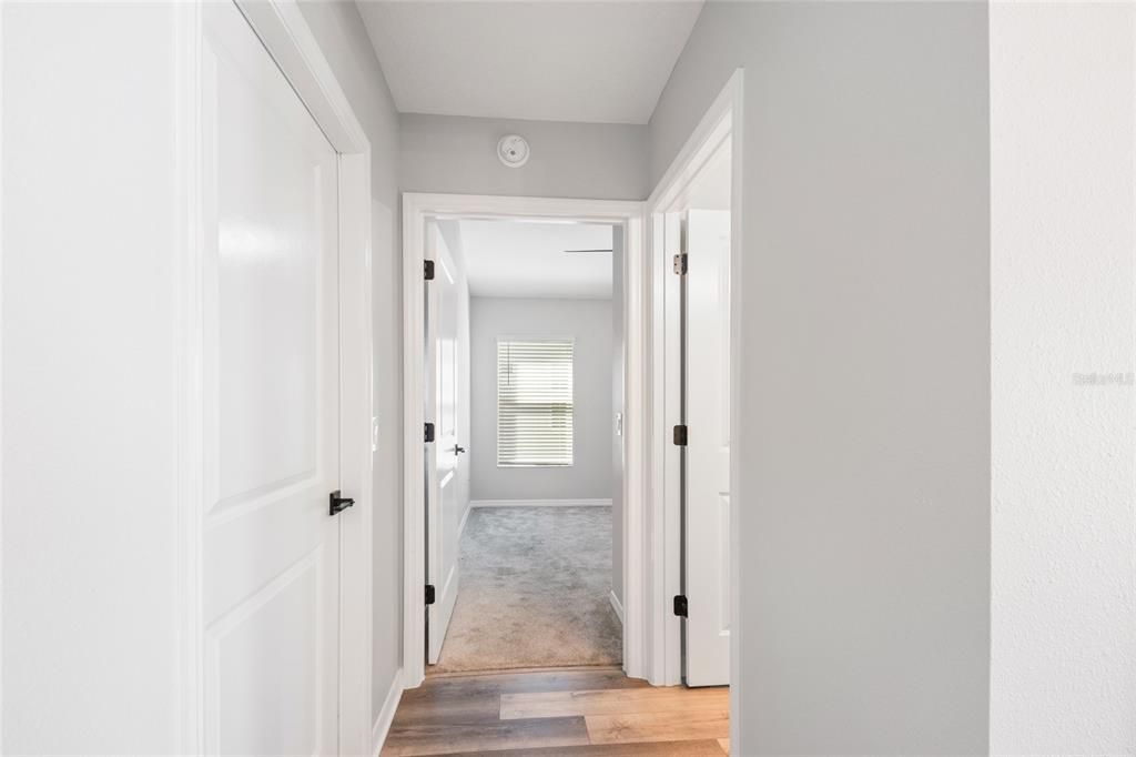 Hallway to second guest bedroom - office.