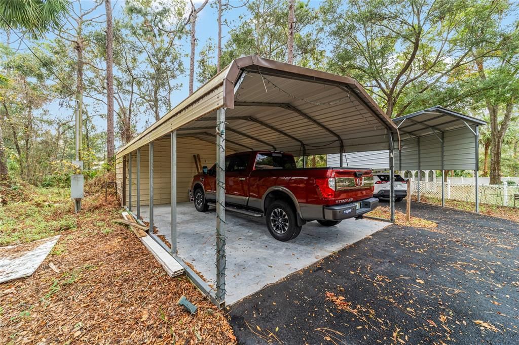 CARPORT WITH ATTACHED WORKSHOP/STORAGE