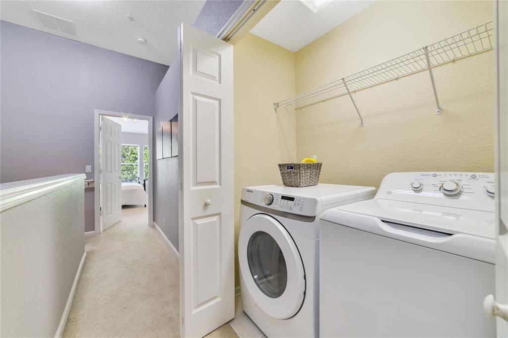 Upstairs laundry with washer and dryer included.