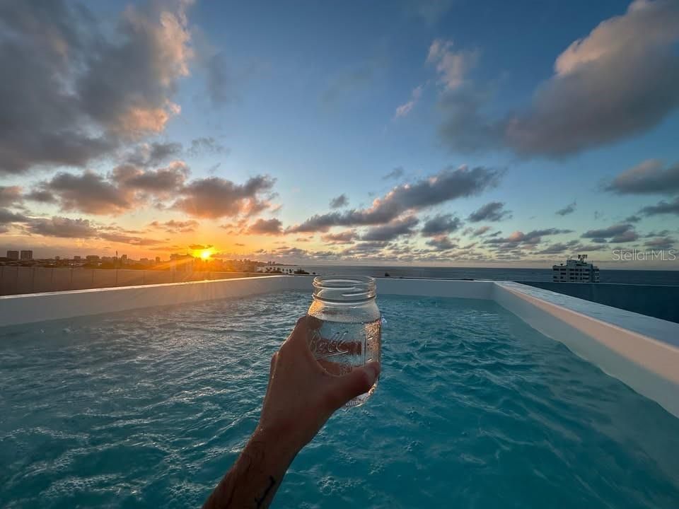 Sunset from the Pool