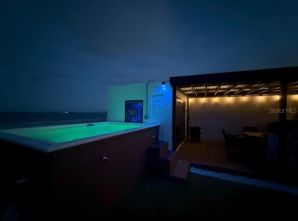 Rooftop Terrace at Night