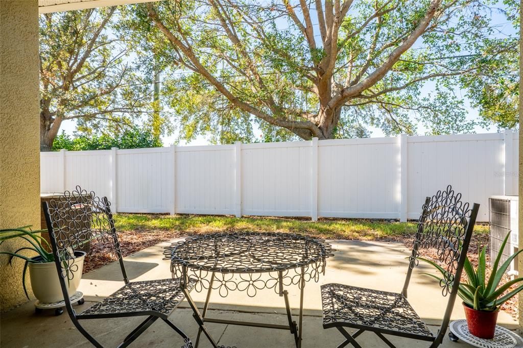 PATIO WITH FENCE FOR PRIVACY