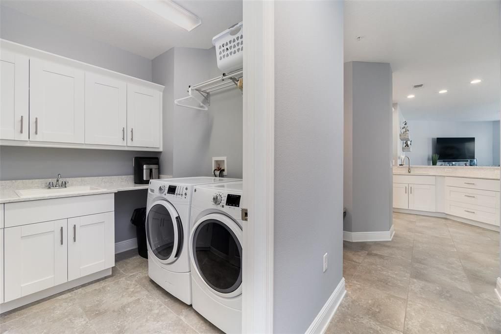 Large Laundry Room with Sink