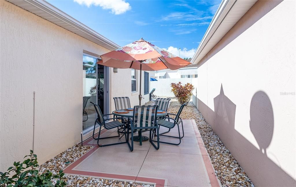 open patio seating - facing rear