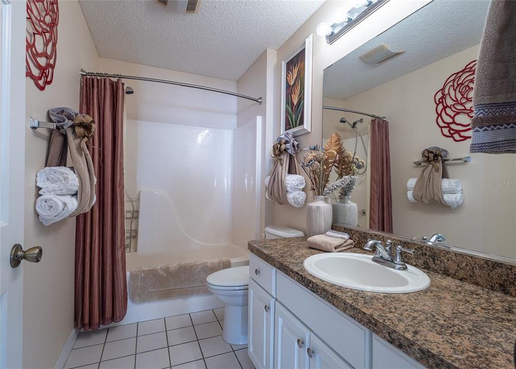 guest bathroom  -- tub/shower