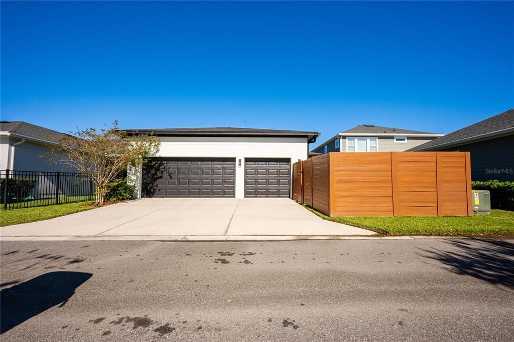 3-CAR REAR FACING GARAGE.