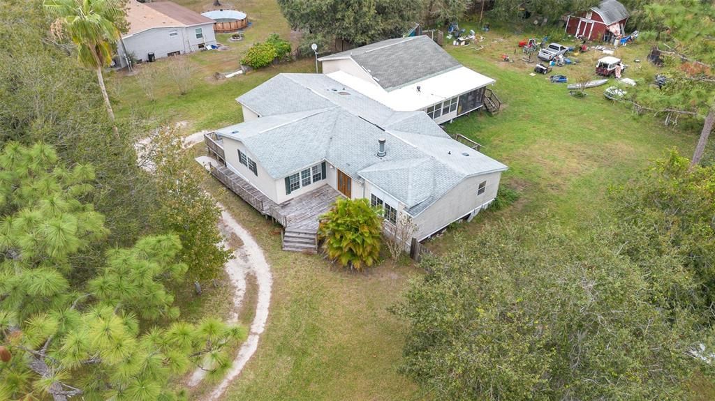 Circular Driveway and One Acre of Land