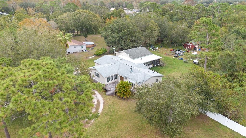 Circular Driveway and One Acre of Land