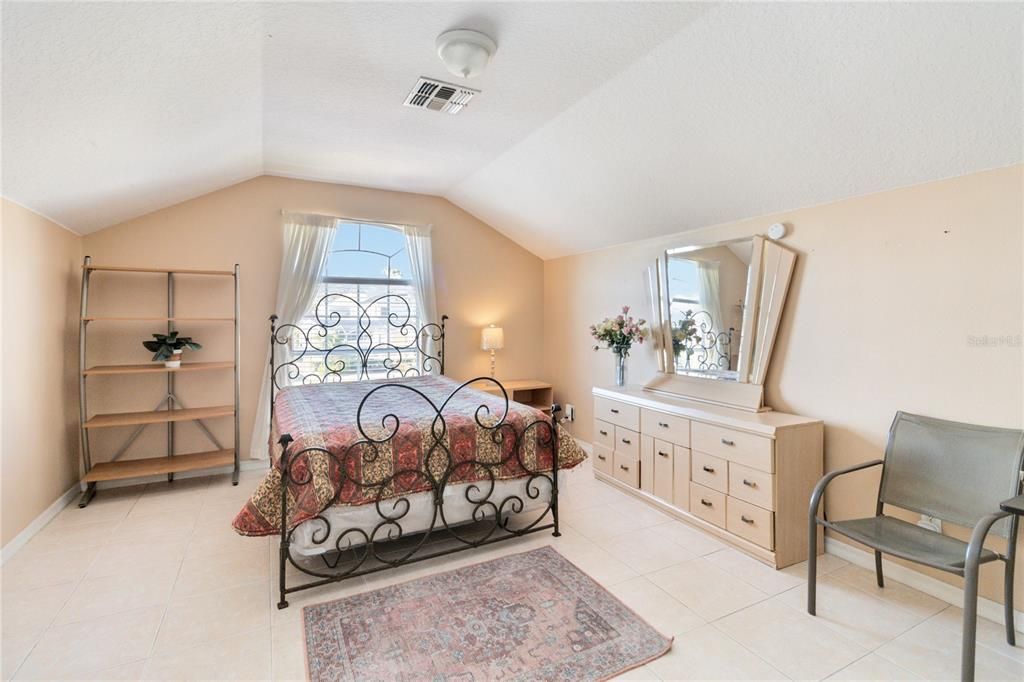 bonus room upstairs with tile floors