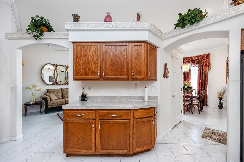 Coffee bar in the kitchen