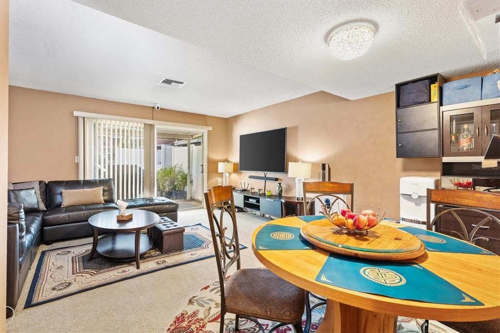 VIEW OF LIVING ROOM - DINING ROOM COMBO