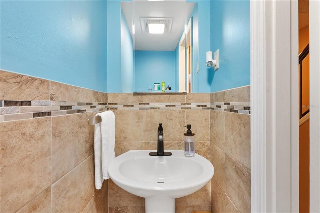 1/2 BATH IN HALLWAY - SINK & NEW TOILET